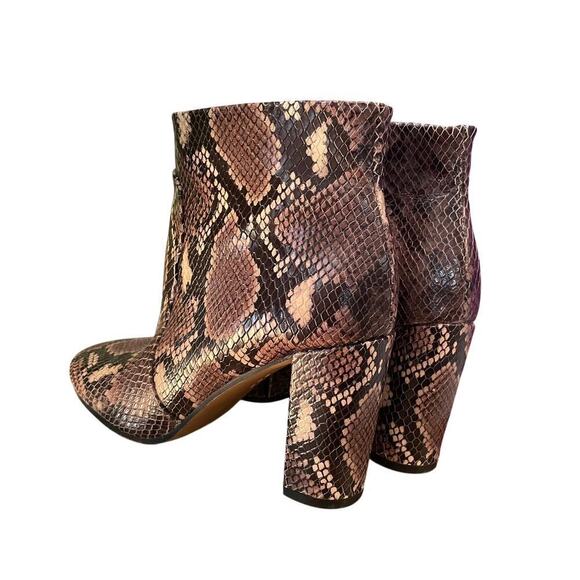 Vince Camuto Snakeskin Ankle Boots | Chunky Heel, Size 8, Leather, EUC $160 - Picture 4 of 9